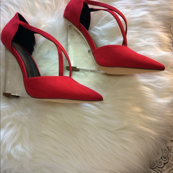 Liliana Athan 2 Pointy Toe Clear Wedges - Picture 7 of 8